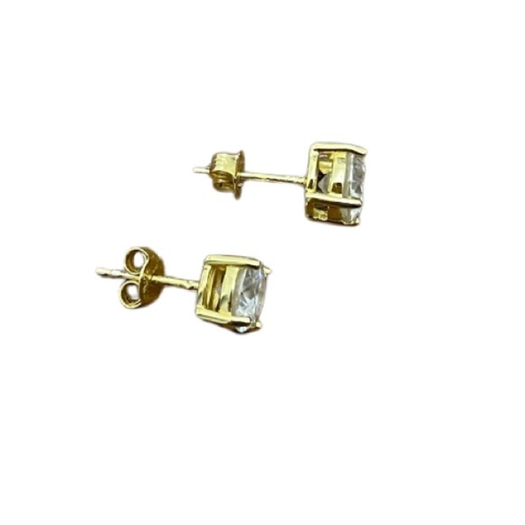 Moissanite Stud Earrings - Picture 5 of 7